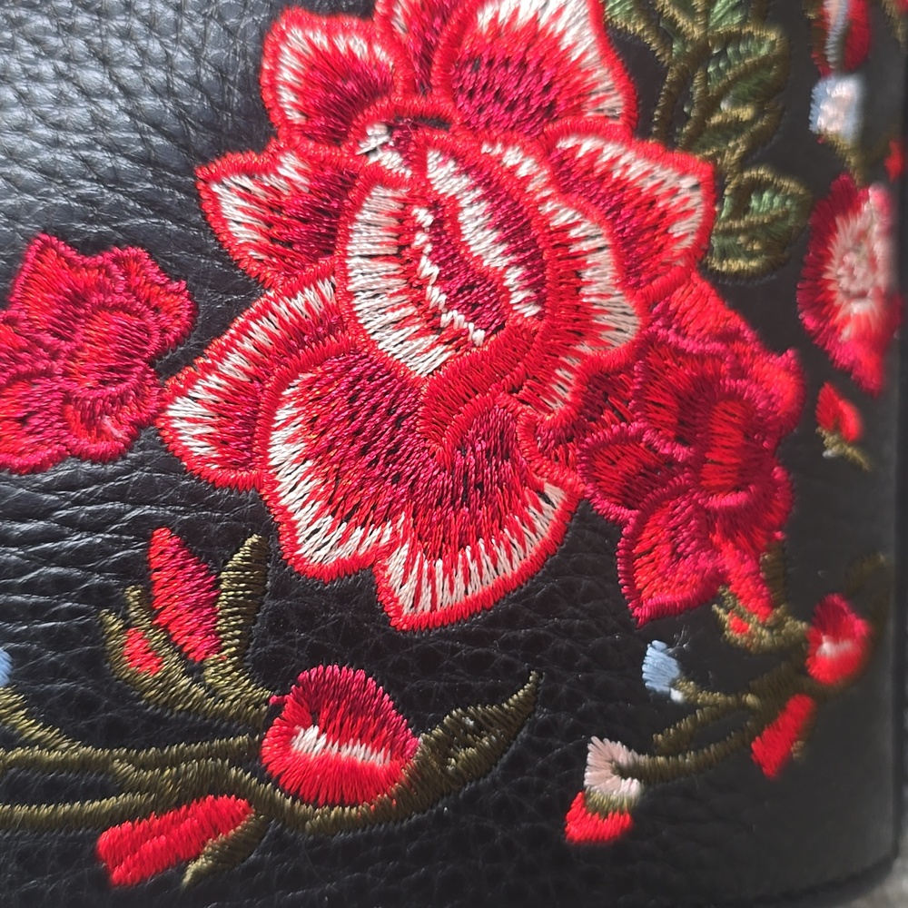 Calvin Klein Embroidered Satchel Crossbody Bag - Picture 3 of 10